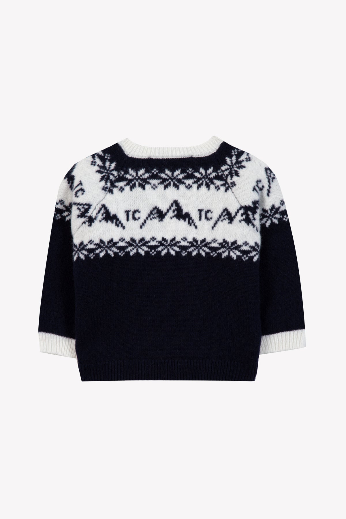 Pull en laine Tartine & Chocolat x Pyrenex enfant Andréa bleu marine