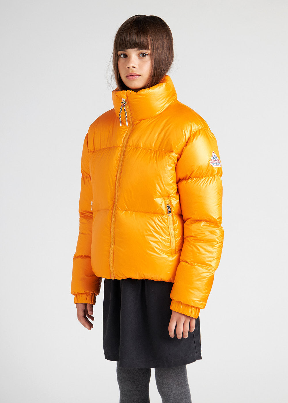 Pyrenex Goldin Cadium Yellow Shiny Down Jacket for Girls
