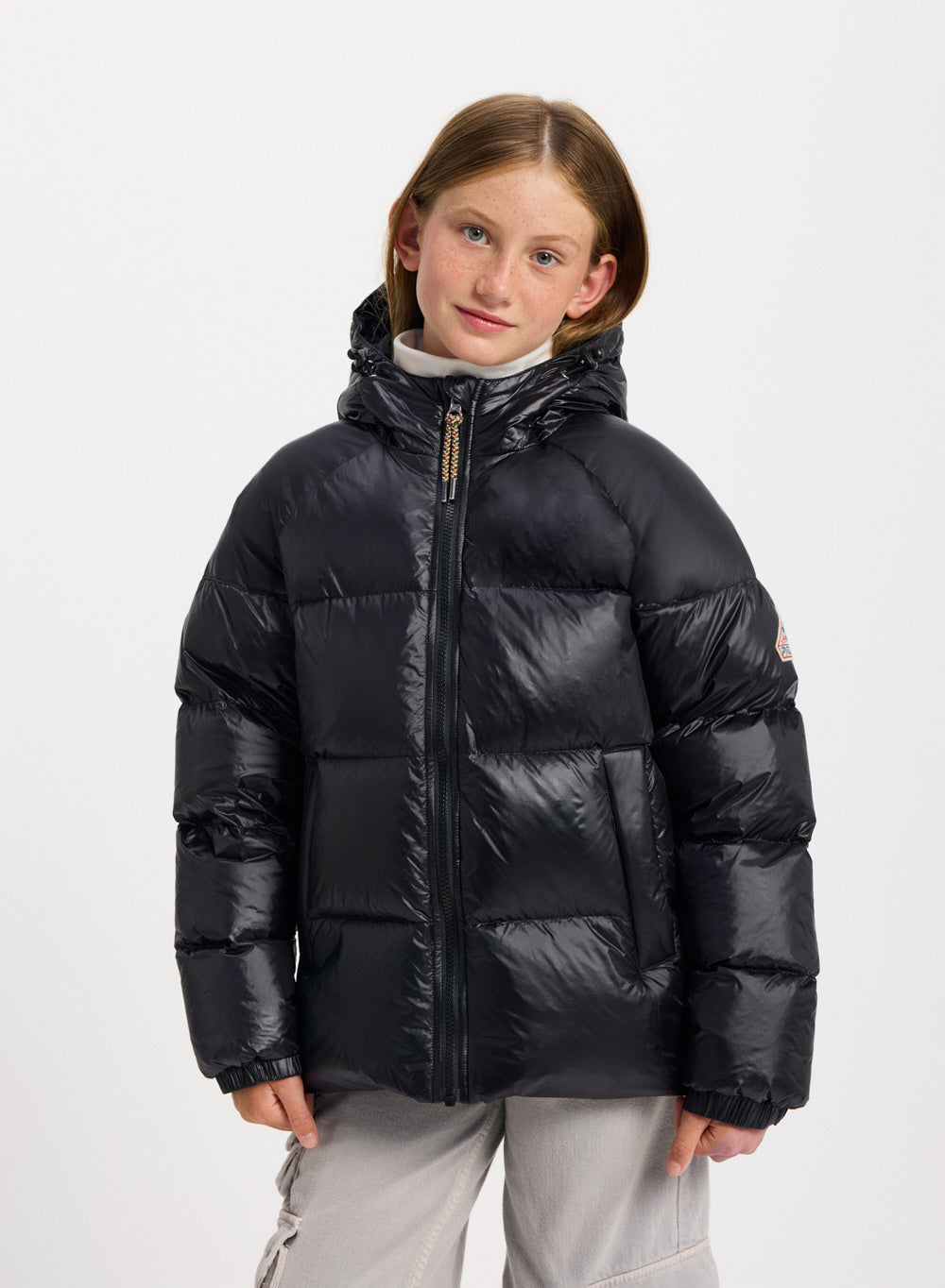 Doudoune Γ capuche tissu brillant enfant Sten| Pyrenex FR