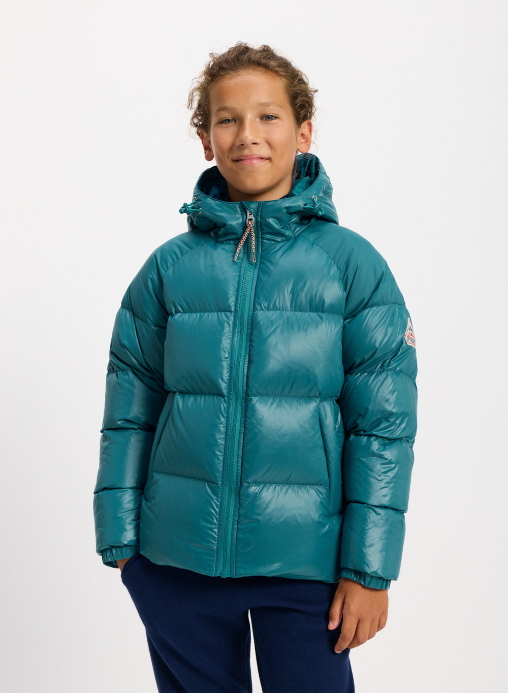Sten children's hooded down jacket in shiny fabric Pyrenex EN