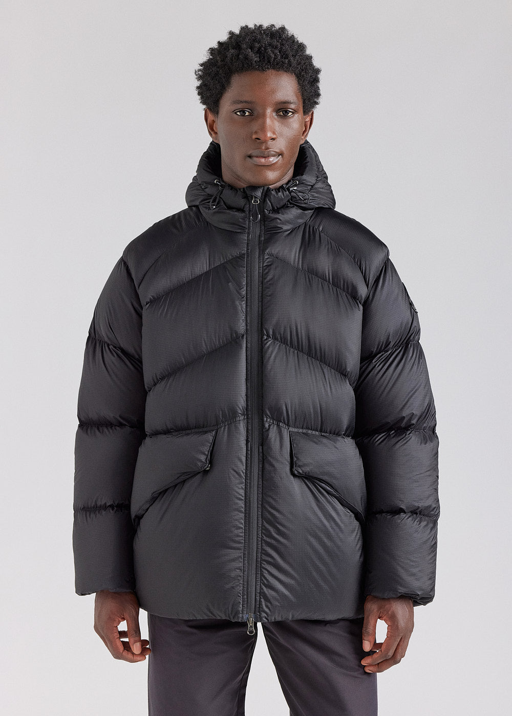 Pyrenex Stellar Men s Hooded Technical Down Jacket in Black