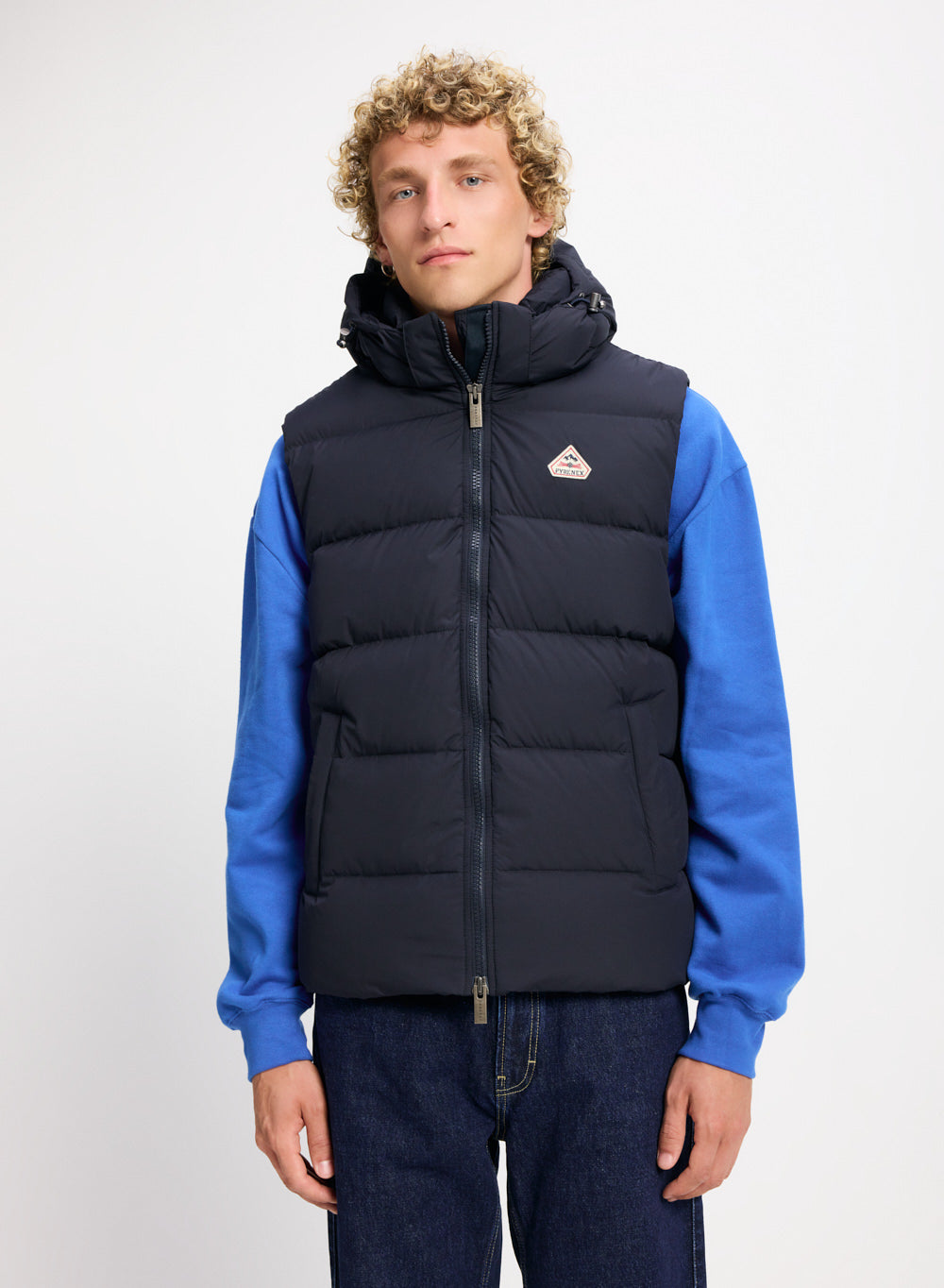 Spoutnic men's sleeveless down jacket with removable hood | Pyrenex EN