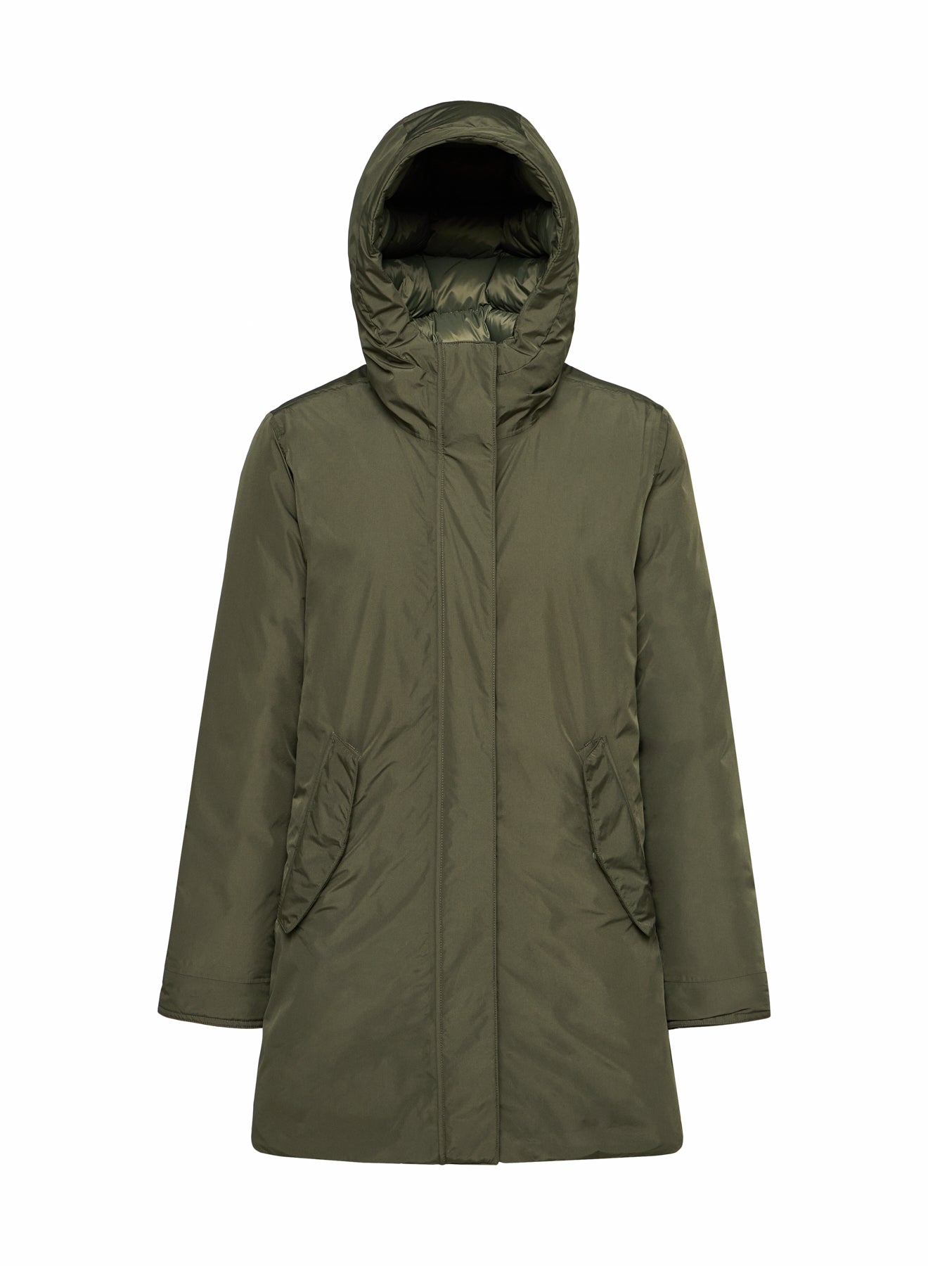 Parka imperméable femme Pyrenex Easy kaki en duvet naturel