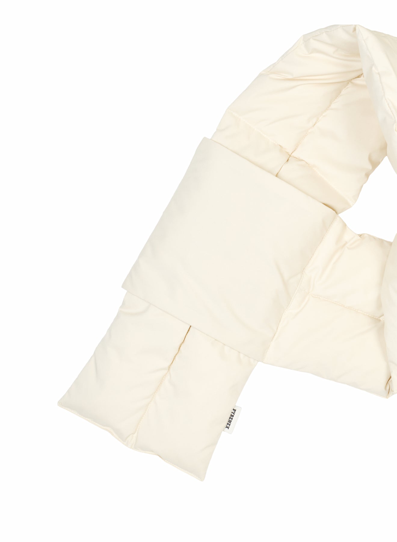 Écharpe en duvet matelassée Lucie blanche unisexe
