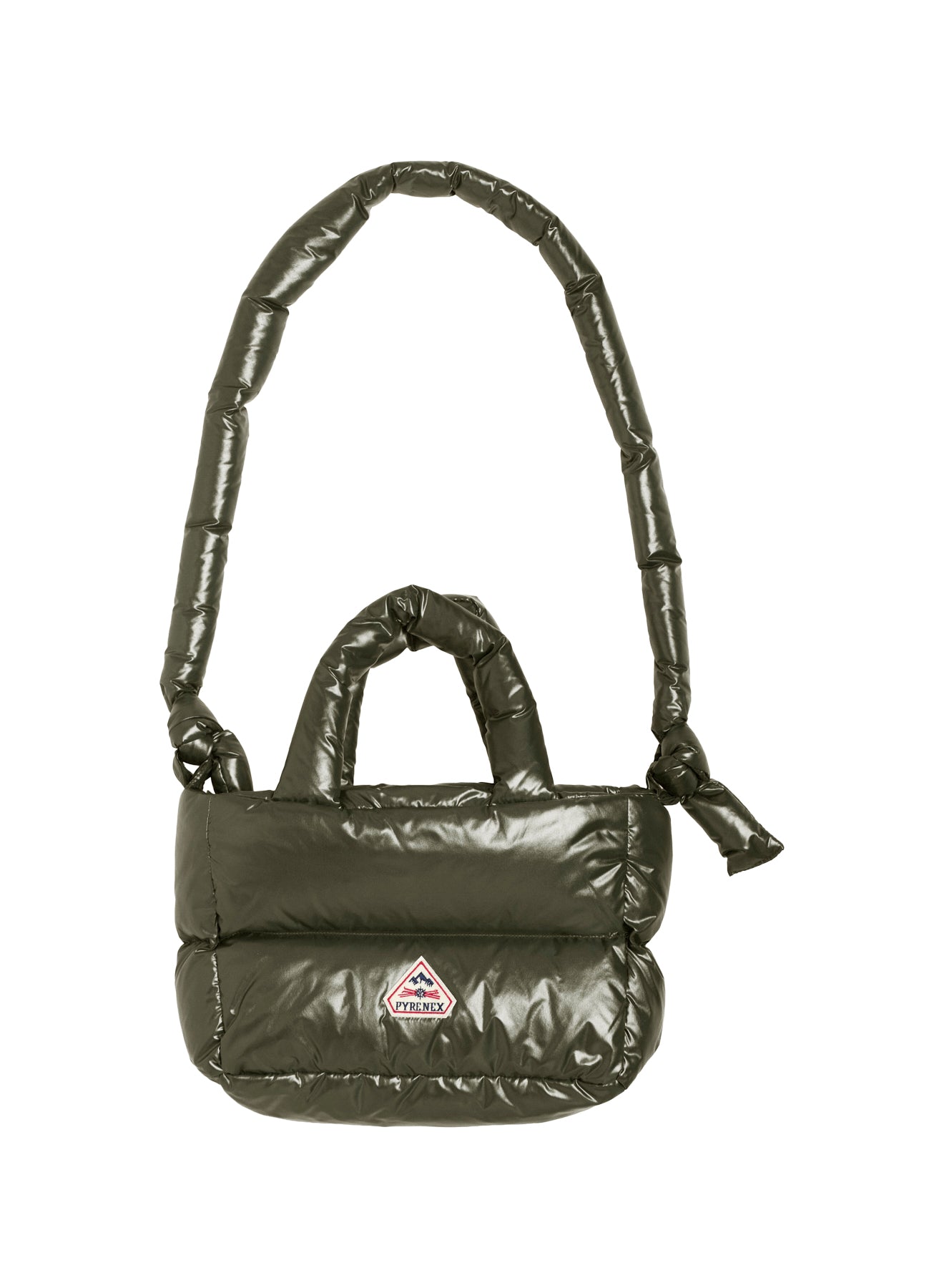 Sac à main matelassé en duvet Argi kaki foncé