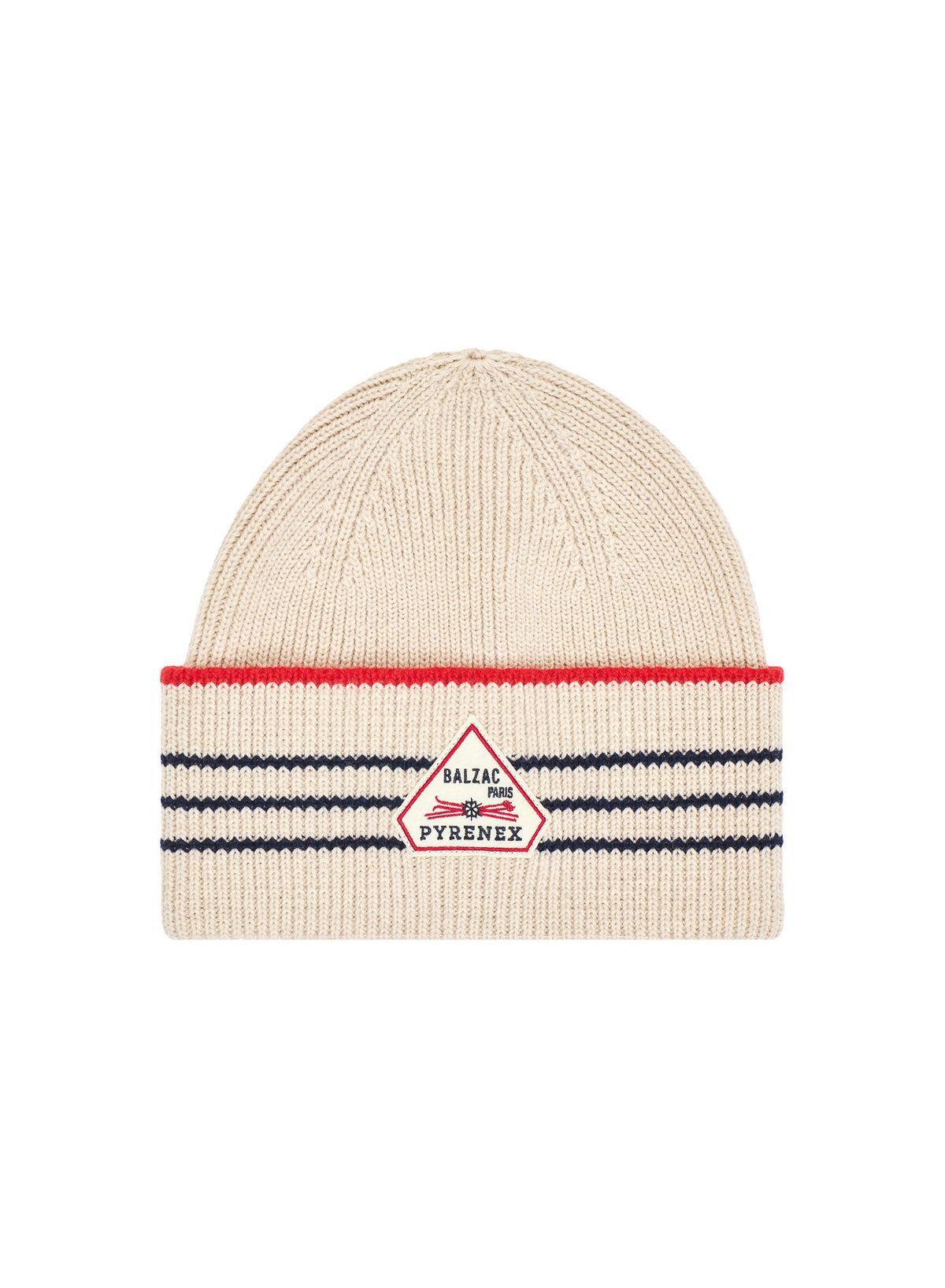Bonnet en mérinos femme Pyrenex x Balzac Lou beige