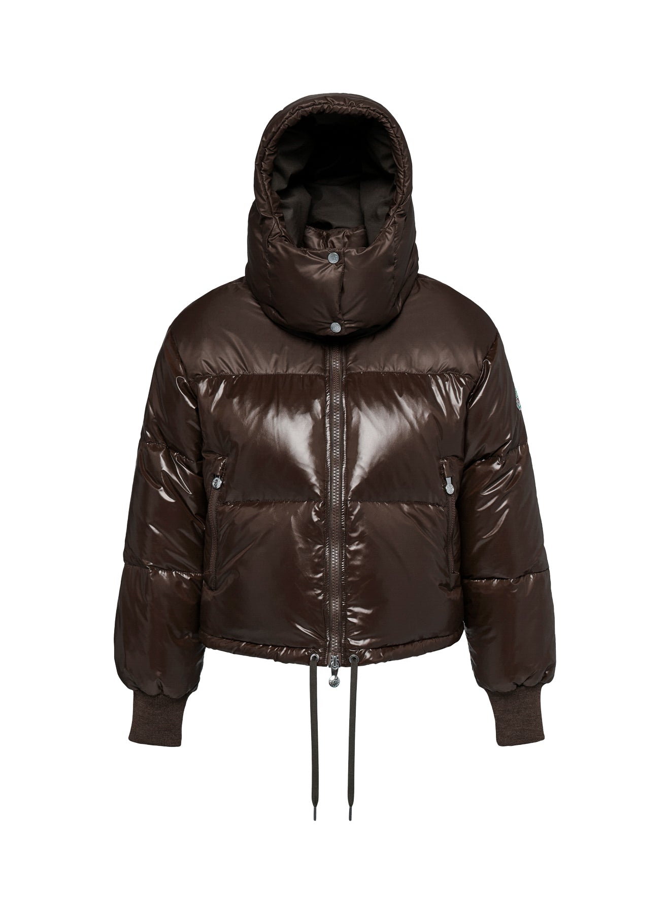 Kurze Daunenjacke mit Kapuze für Damen Pyrenex Altic braun