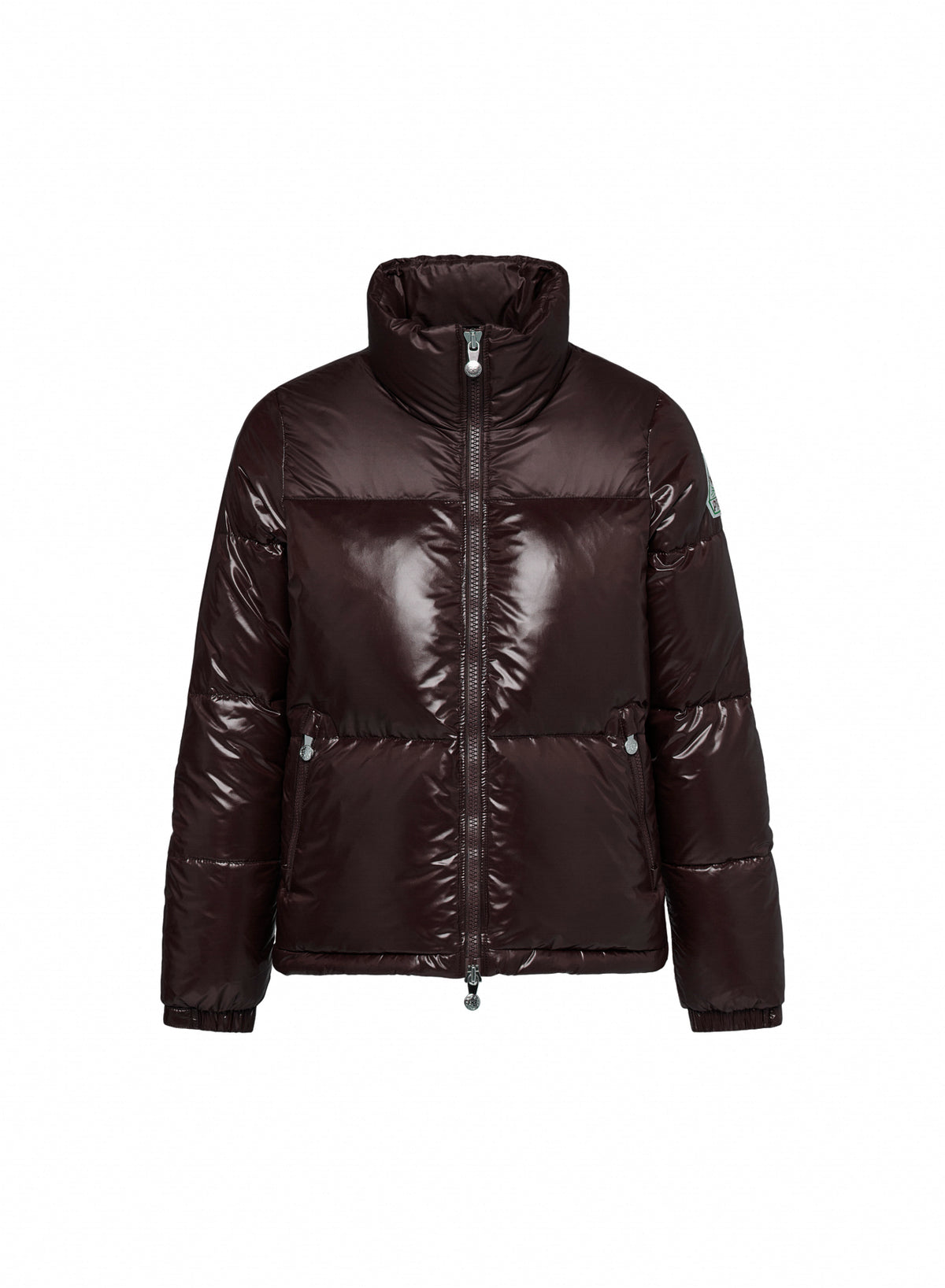 Glänzende Daunenjacke für Damen Pyrenex Goldin dunkelbraun