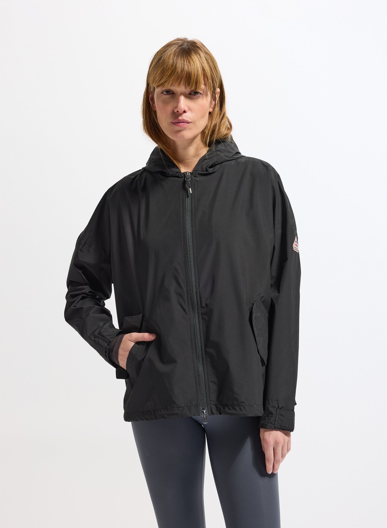 Veste Eddie Bauer WeatherEdge Femme - Noire, Légère, Coupe-vent, Capuche - Taille L