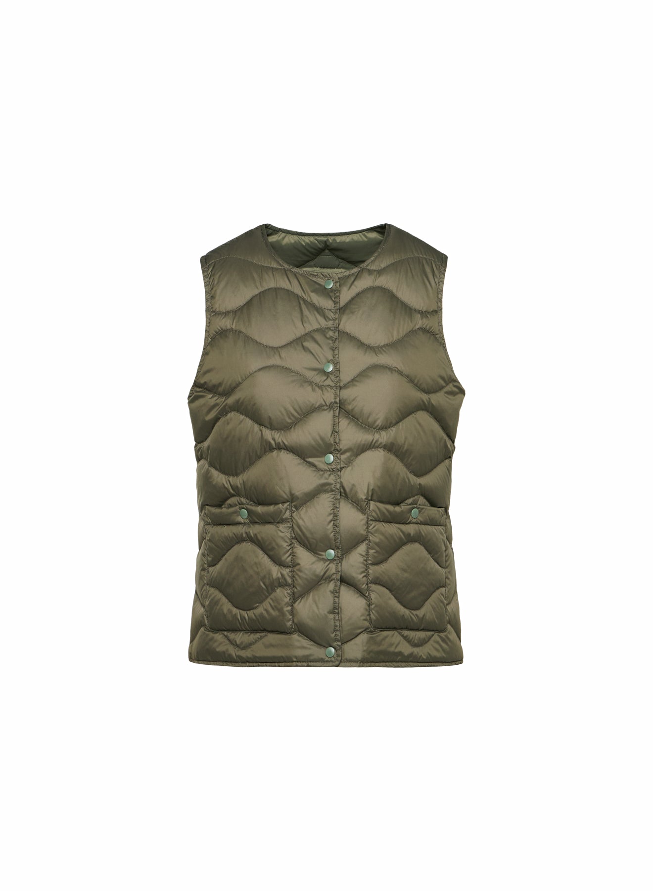 Doudoune ultra-lègère sans manches femme Pyrenex Orite Vest kaki