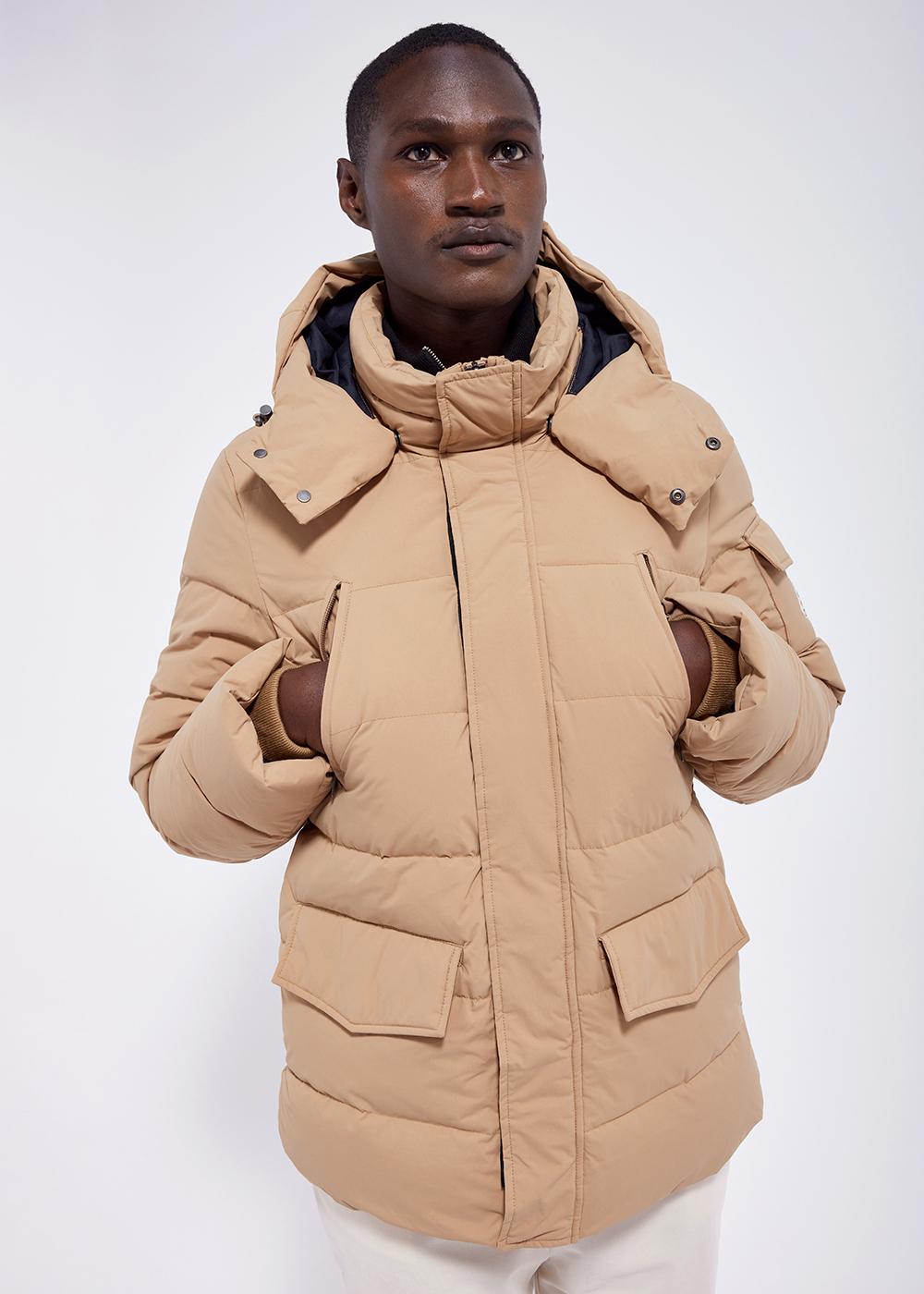 Mens Gefutterte Jacke Herren-Winter-Daunenjacke Mit Abnehmbarer