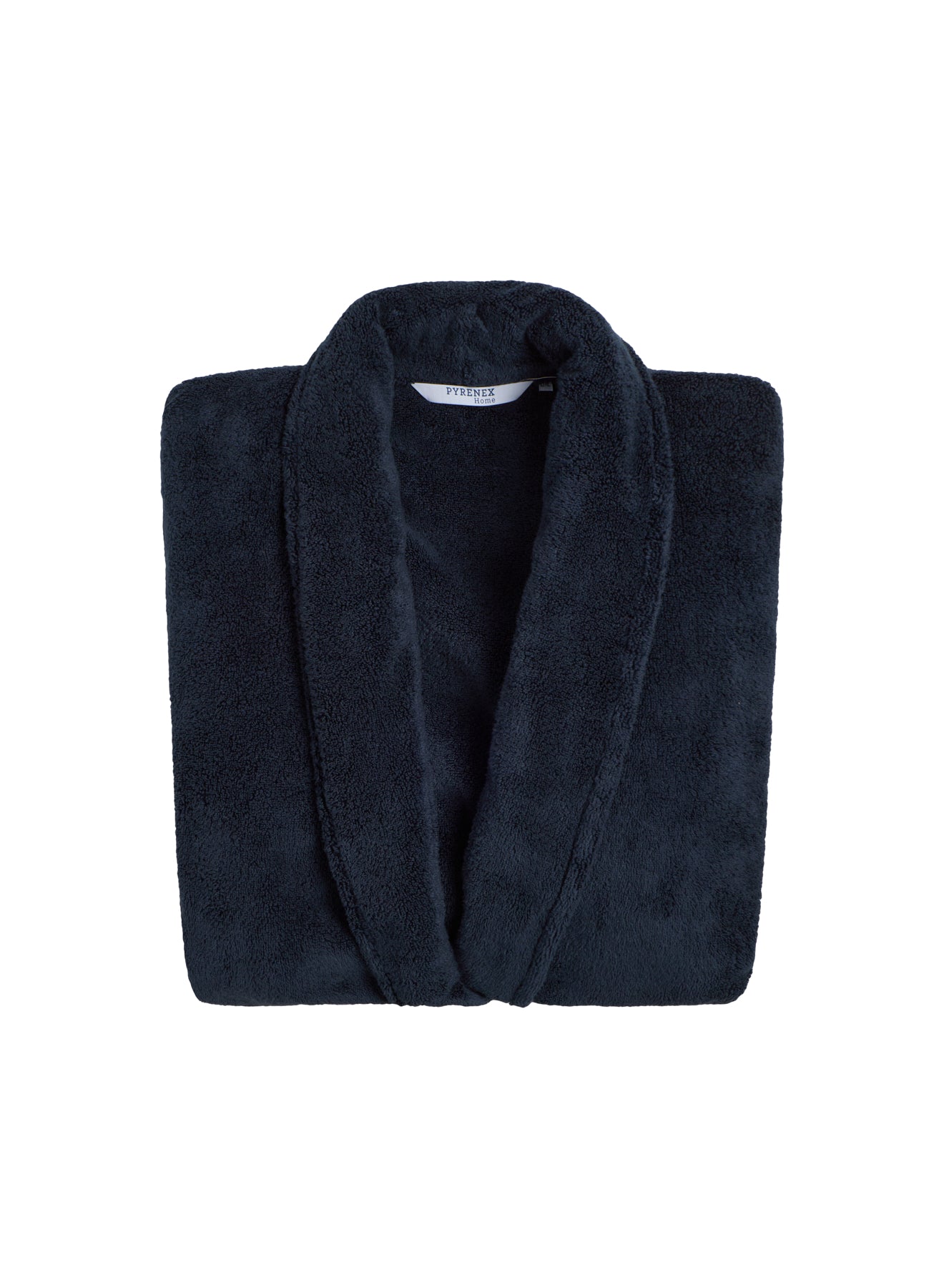 Peignoir en coton bleu foncé Hana