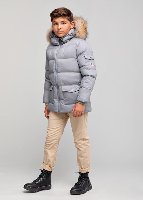 Boy down jacket Authentic Matte with real fur - Pyrenex