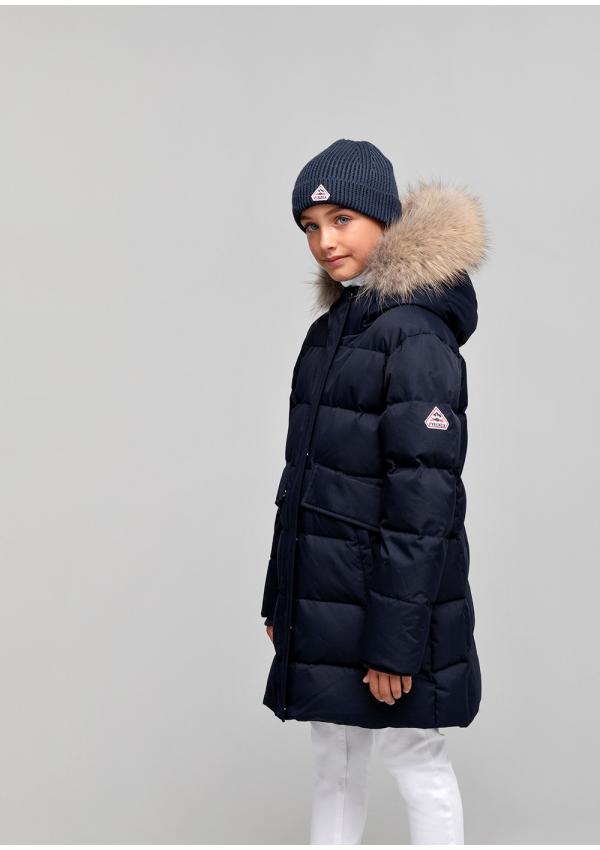 Girl down parka with real fur Grenoble - Pyrenex