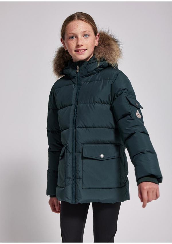 Kids winter down jacket with real fur Authentic | Pyrenex