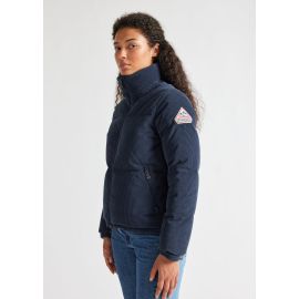 Women's Pyrenex Goldin short down jacket in ribbed velvet