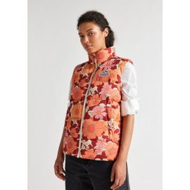 Unisex down vest John with floral print