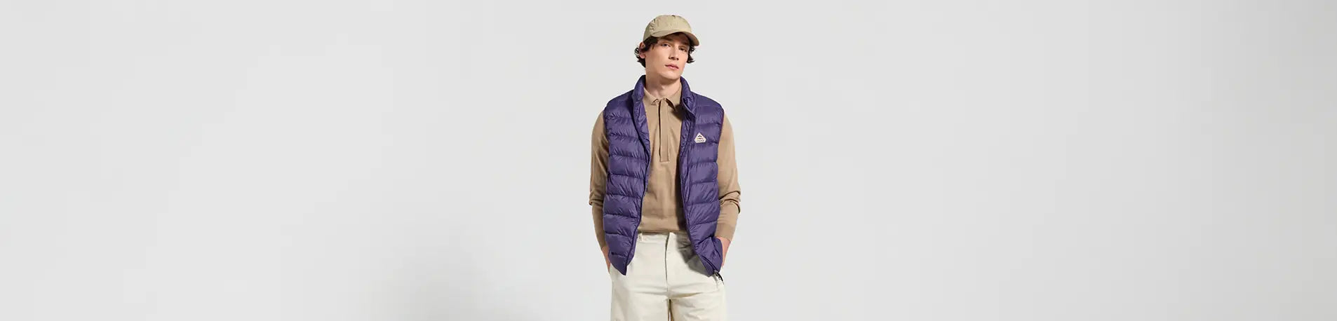 Sleeveless down jackets for men