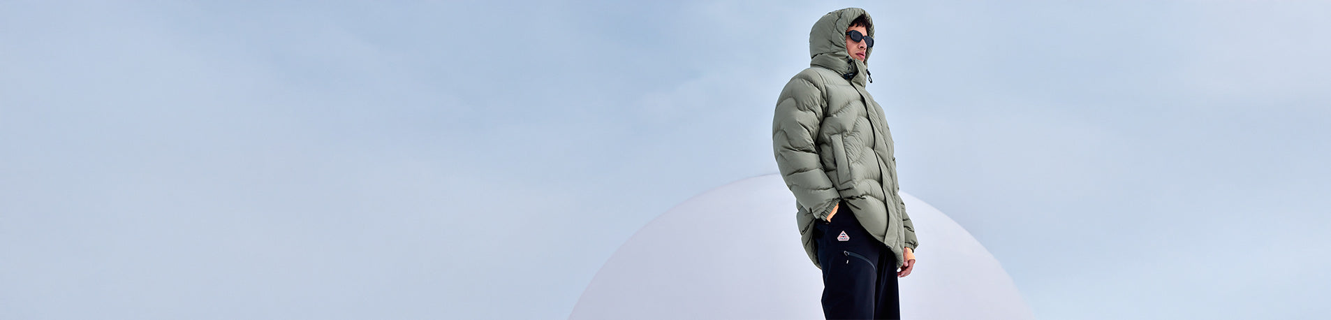 Men's khaki down jacket