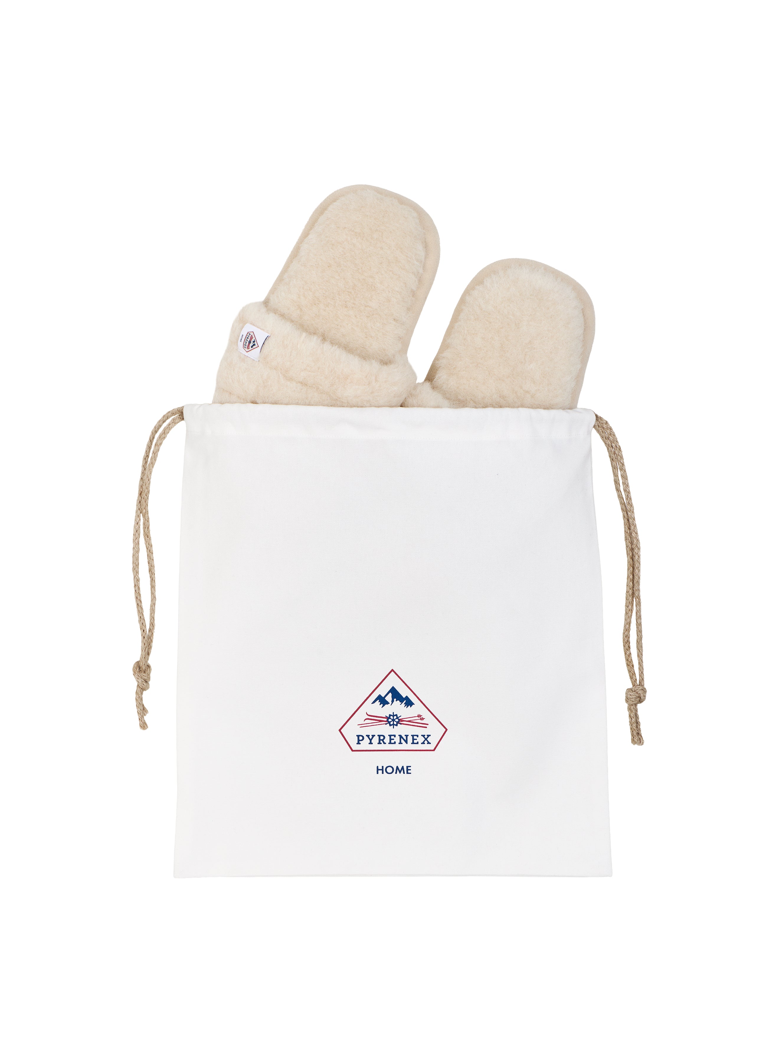 Chaussons mules 100% laine mérinos Alba femme beige-7