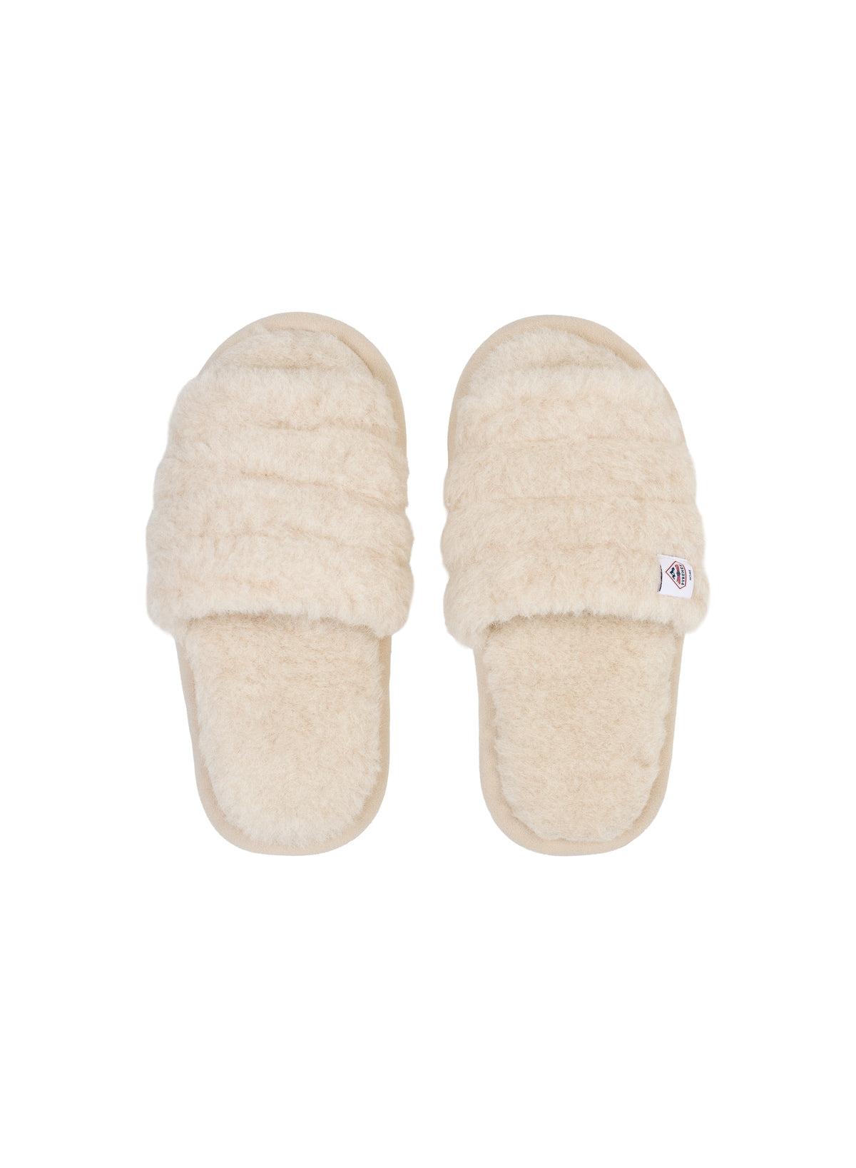 Chaussons mules 100% laine mérinos Alba femme beige-6