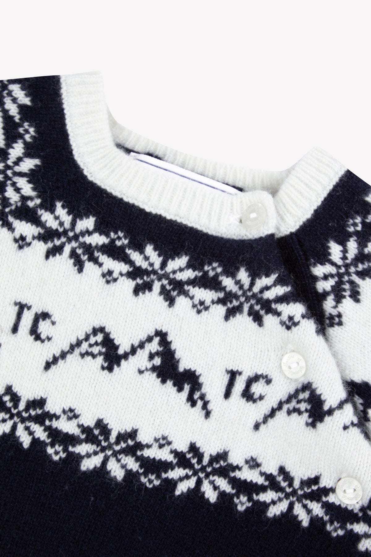 Pull en laine Tartine & Chocolat x Pyrenex enfant Andréa bleu marine