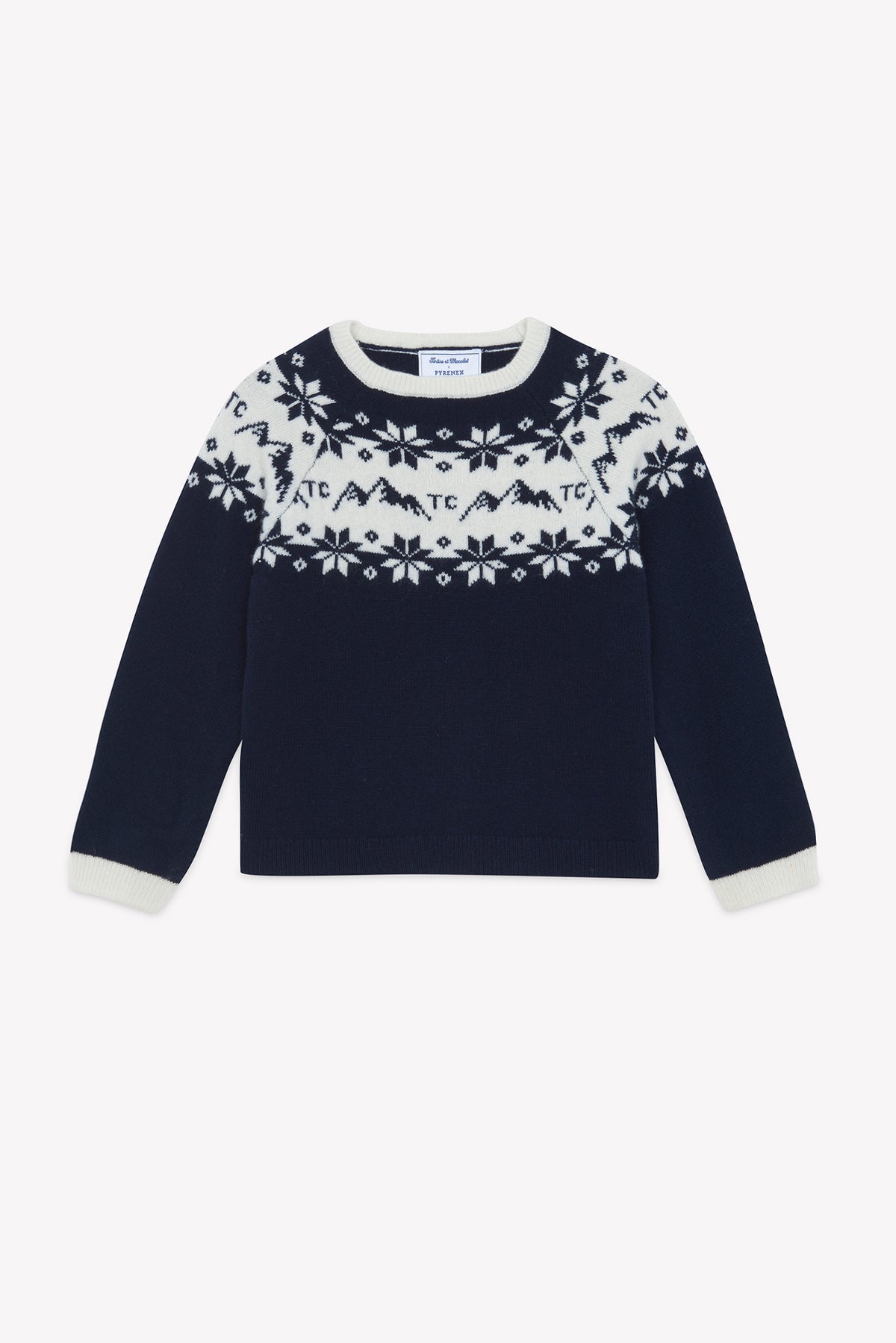 Pull en laine Tartine & Chocolat x Pyrenex Chris bleu marine-8