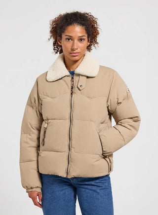 Doudoune Violette femme Pyrenex x Balzac beige clair