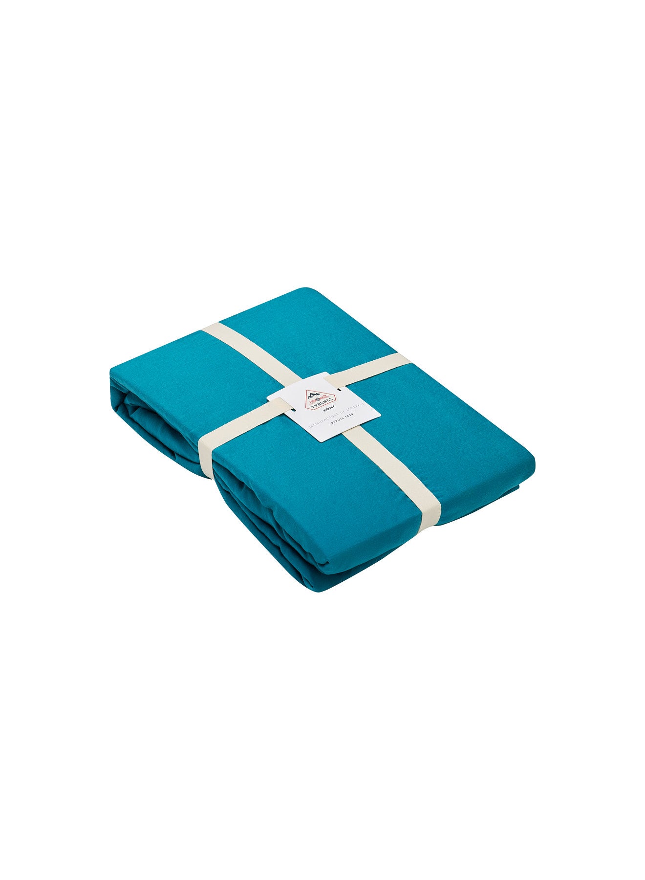 Spannbetttuch Lily einfarbig Pfauenblau aus Baumwolle und TENCEL™ Lyocell-2