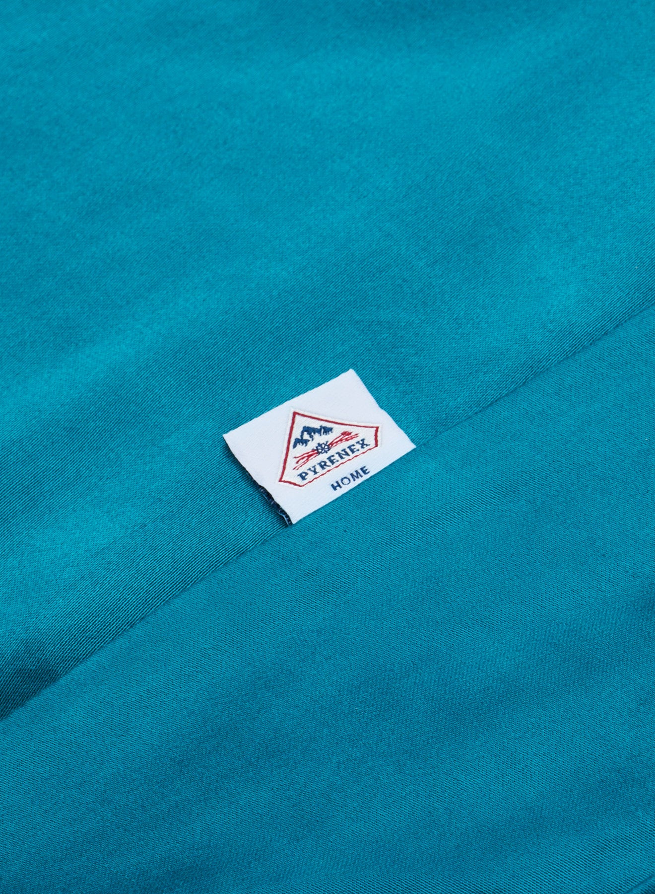 Drap housse Lily uni bleu paon