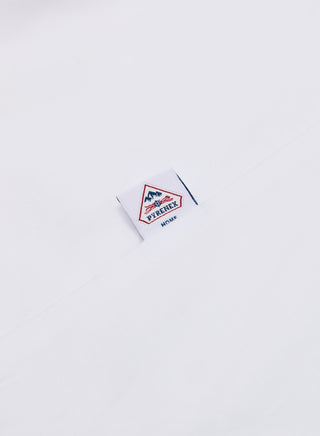 Drap housse Lily uni blanc en coton et TENCEL™ Lyocell