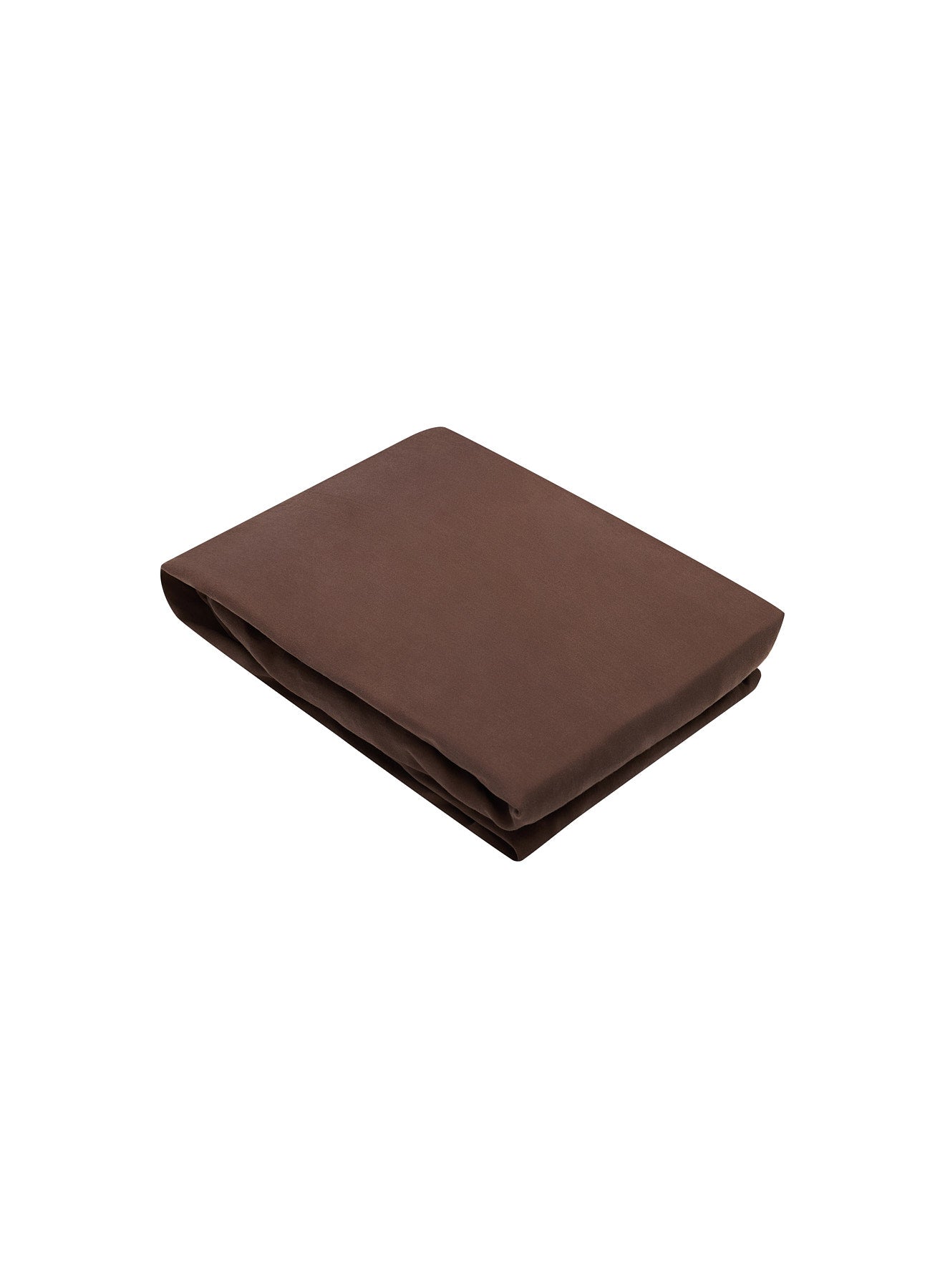 Lily plain chocolate brown fitted sheet in cotton and TENCEL™ Lyocell-3