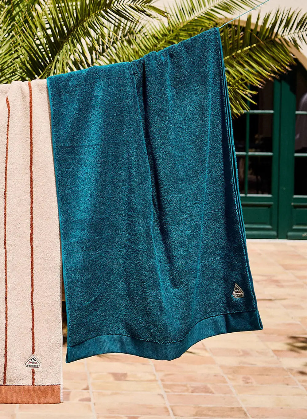 Hana Maxi Peacock Blue Bath Towel-1