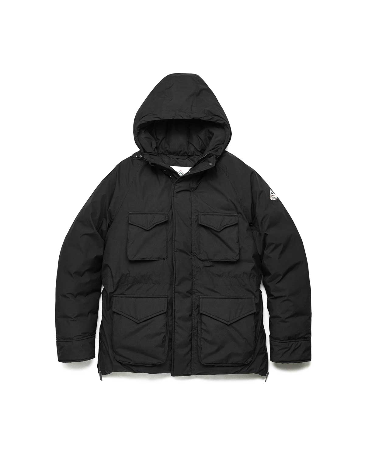 Pyrenex Bazus men's parka in black natural down-6