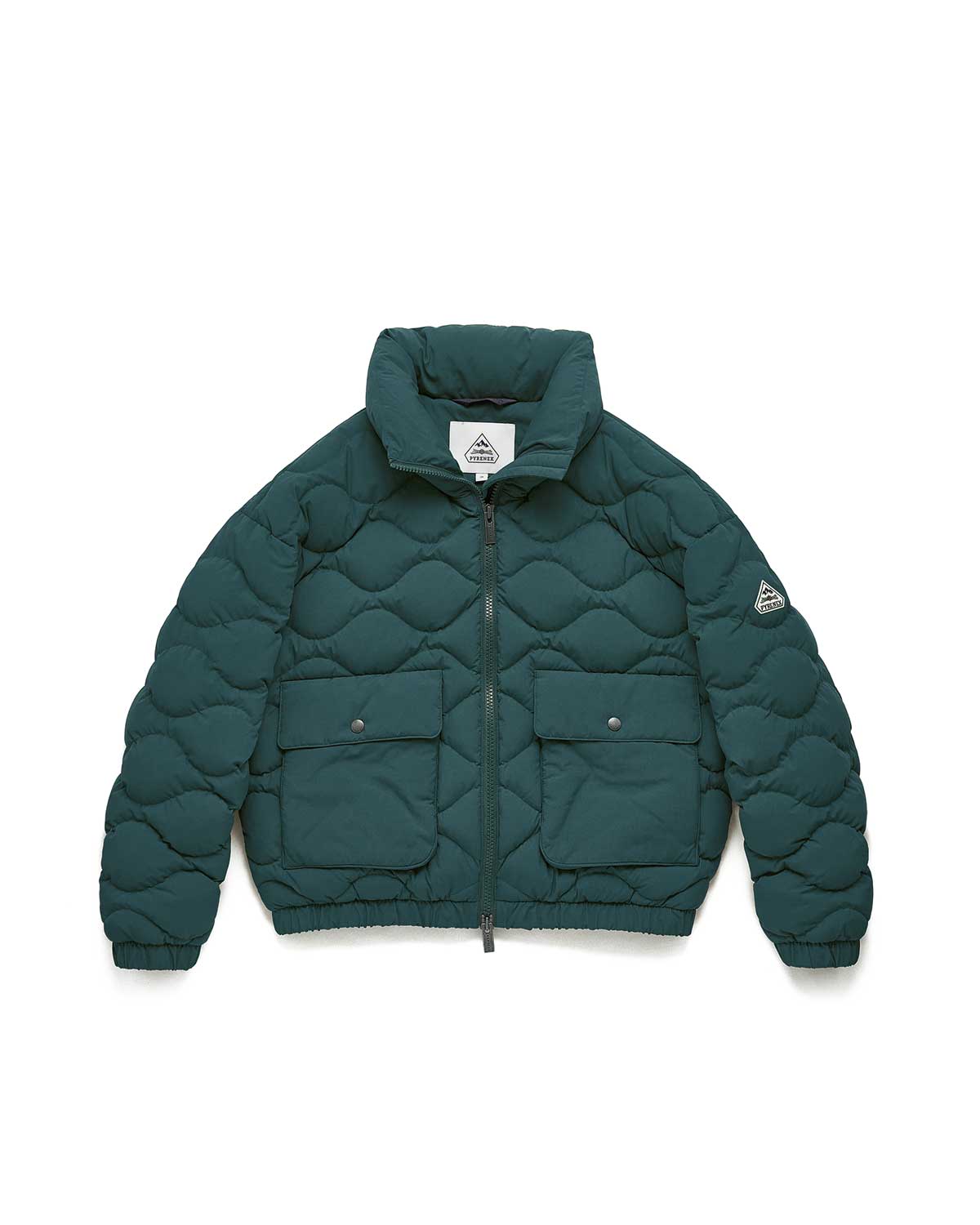 Kurze Bomber-Daunenjacke Pyrenex Enola baltic green-5