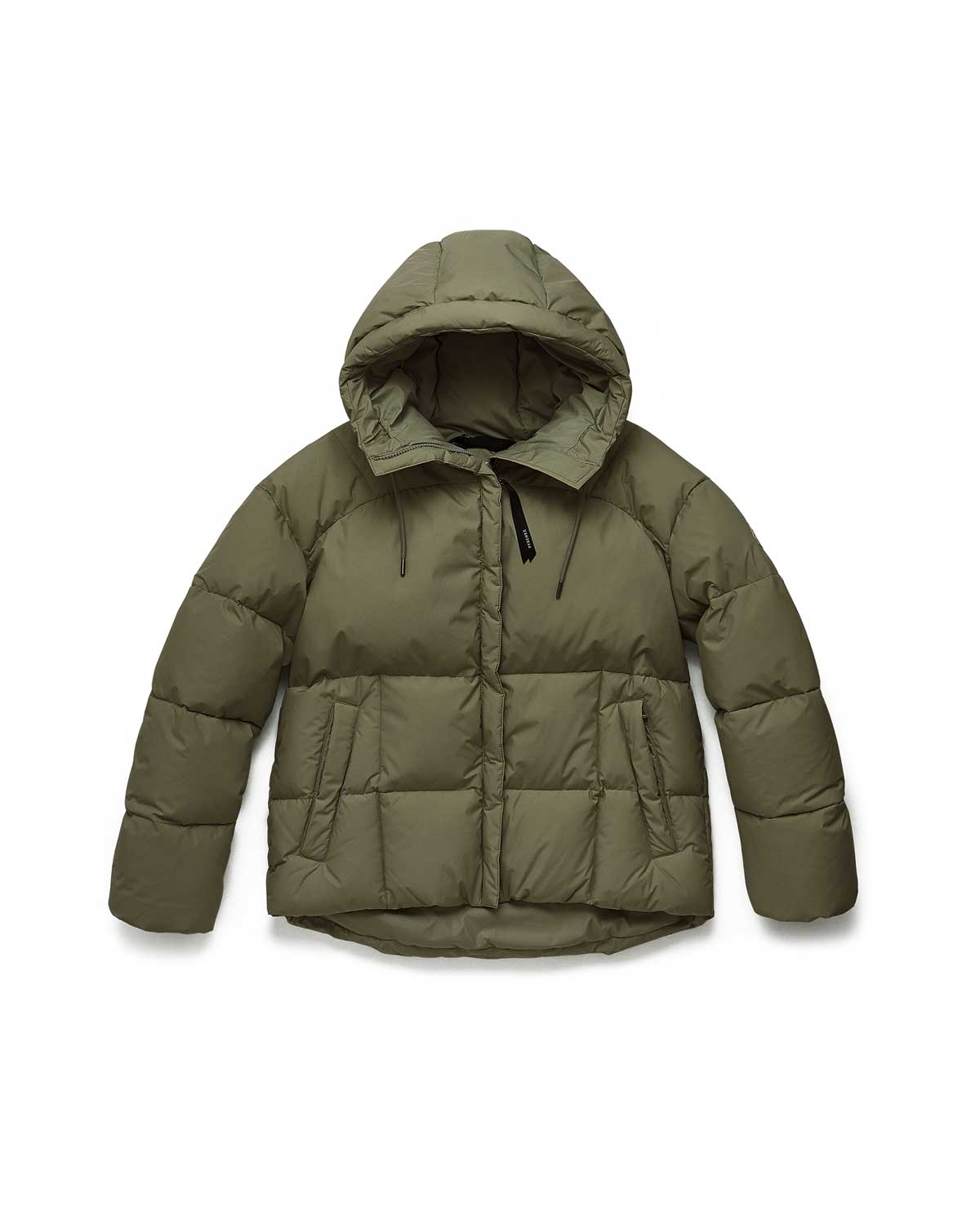 Pyrenex Harmonie women's down jacket with enveloping hood Khaki-5