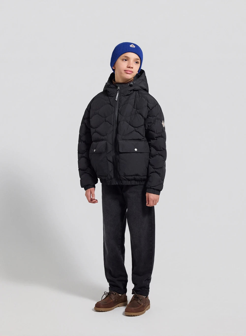 Black Beet Children's Hooded Bomber Jacket-5