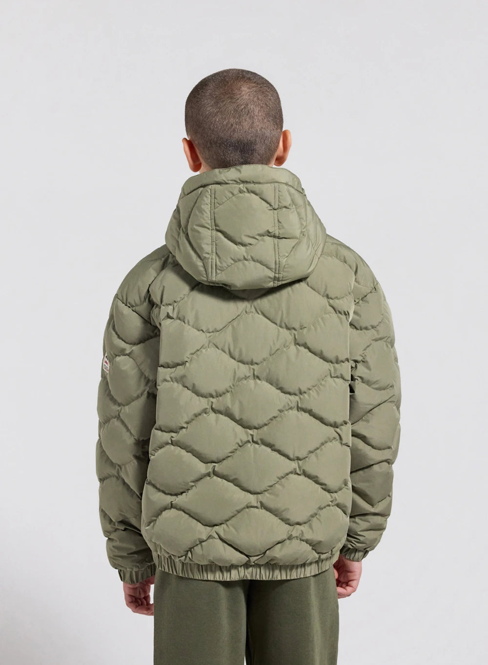 Beille children's light khaki bomber jacket with hood-8