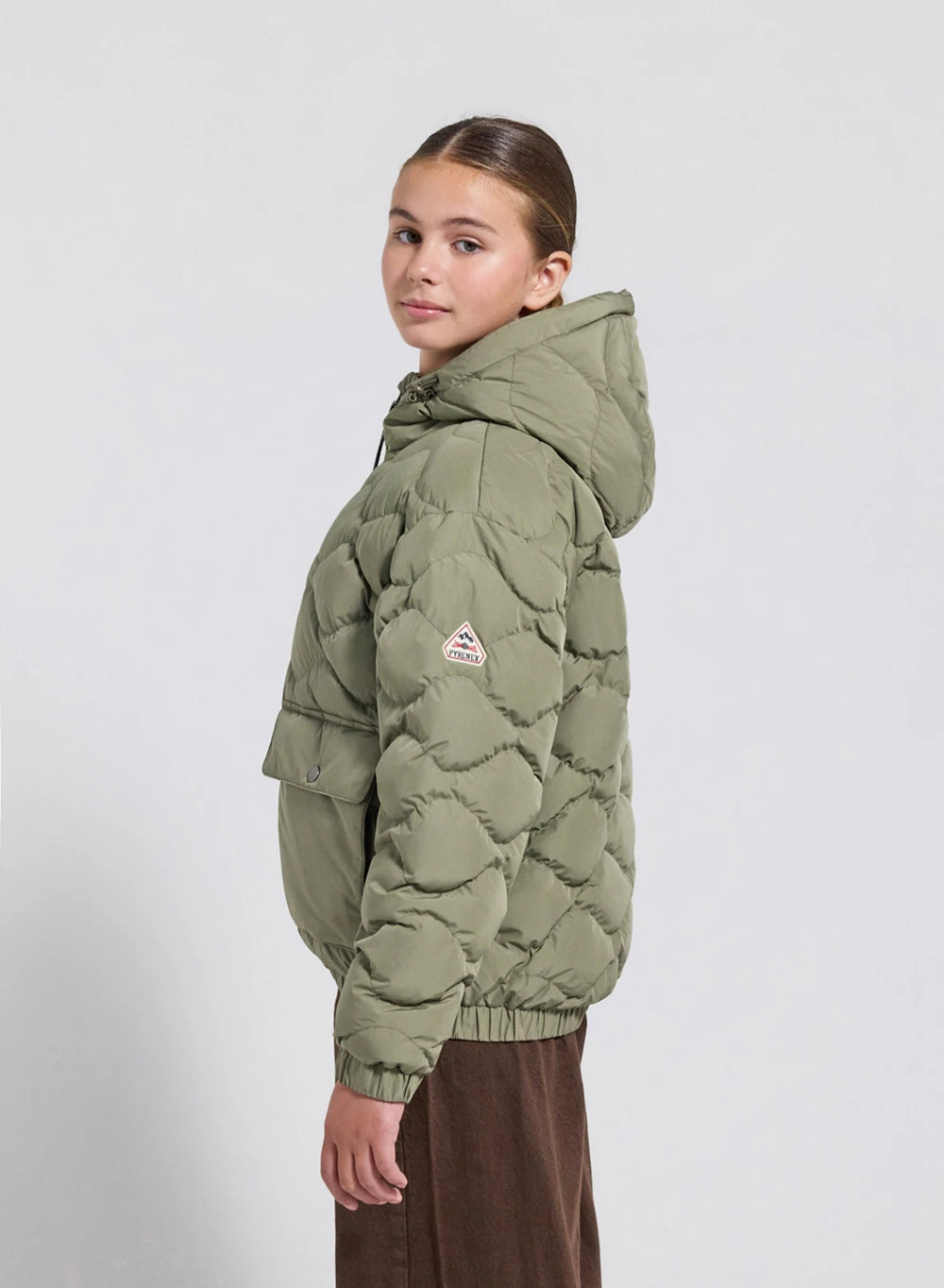 Beille children's light khaki bomber jacket with hood-7