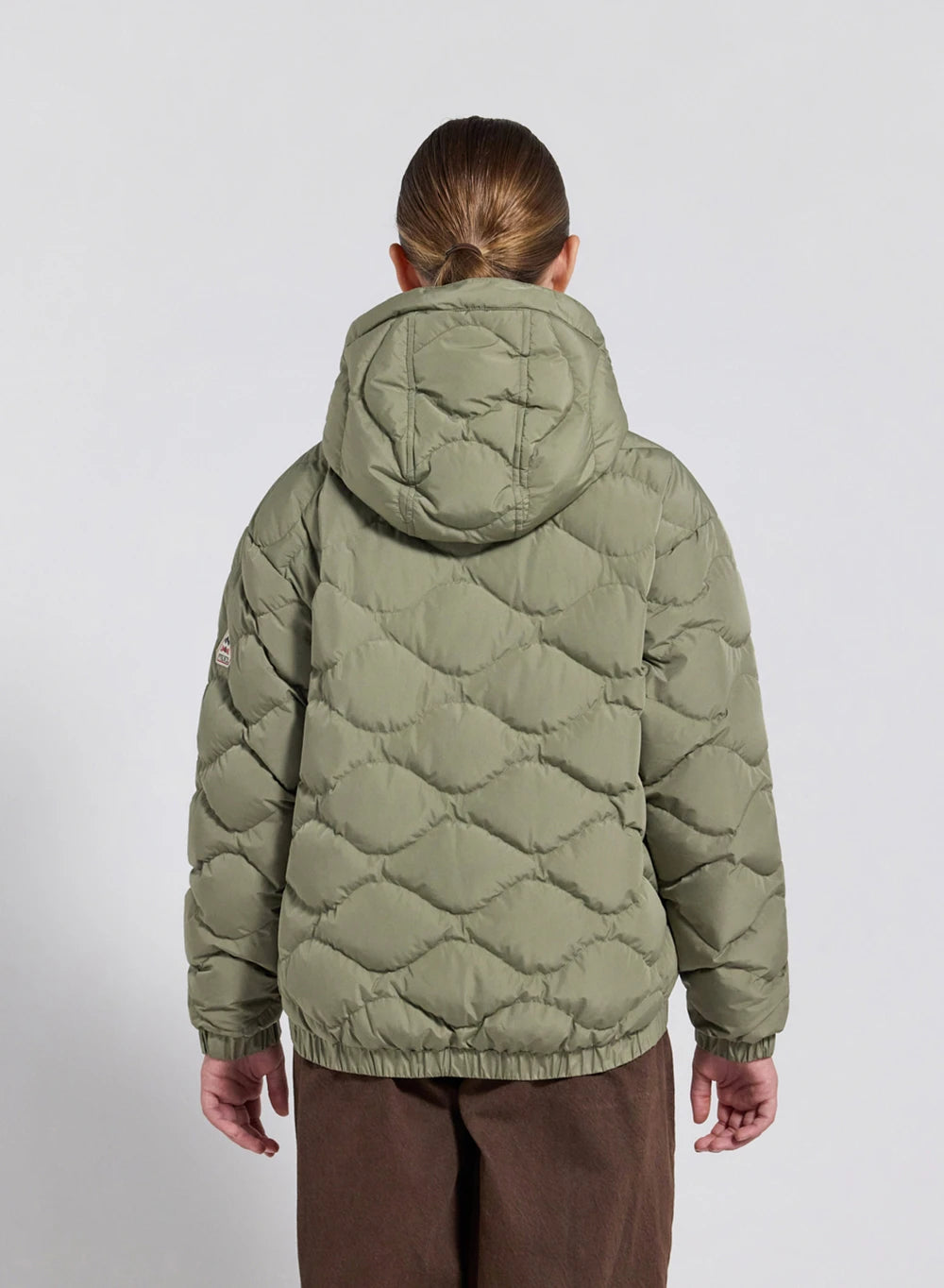 Beille children's light khaki bomber jacket with hood-9