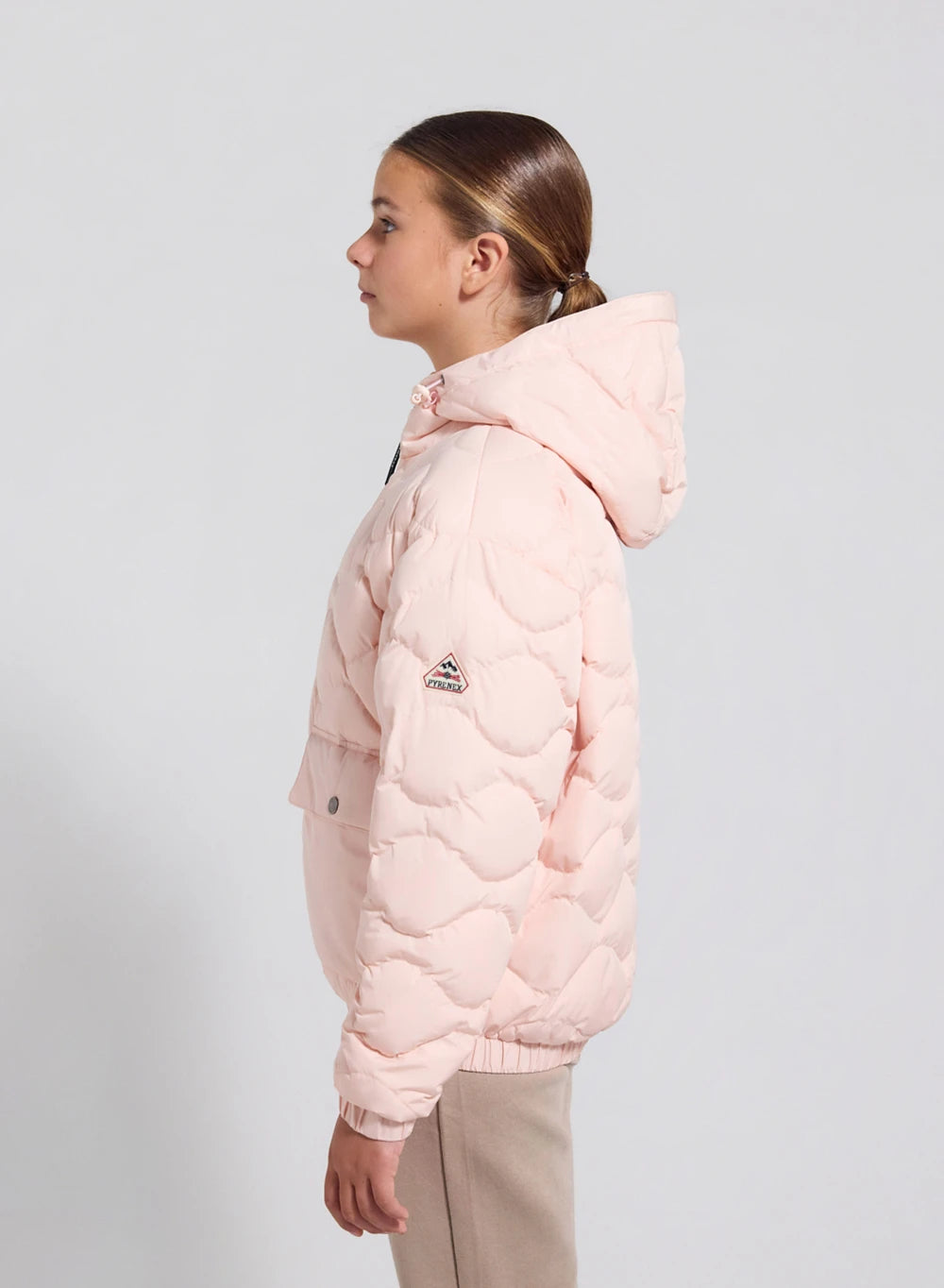 Light pink Beille children's bomber jacket with hood-3