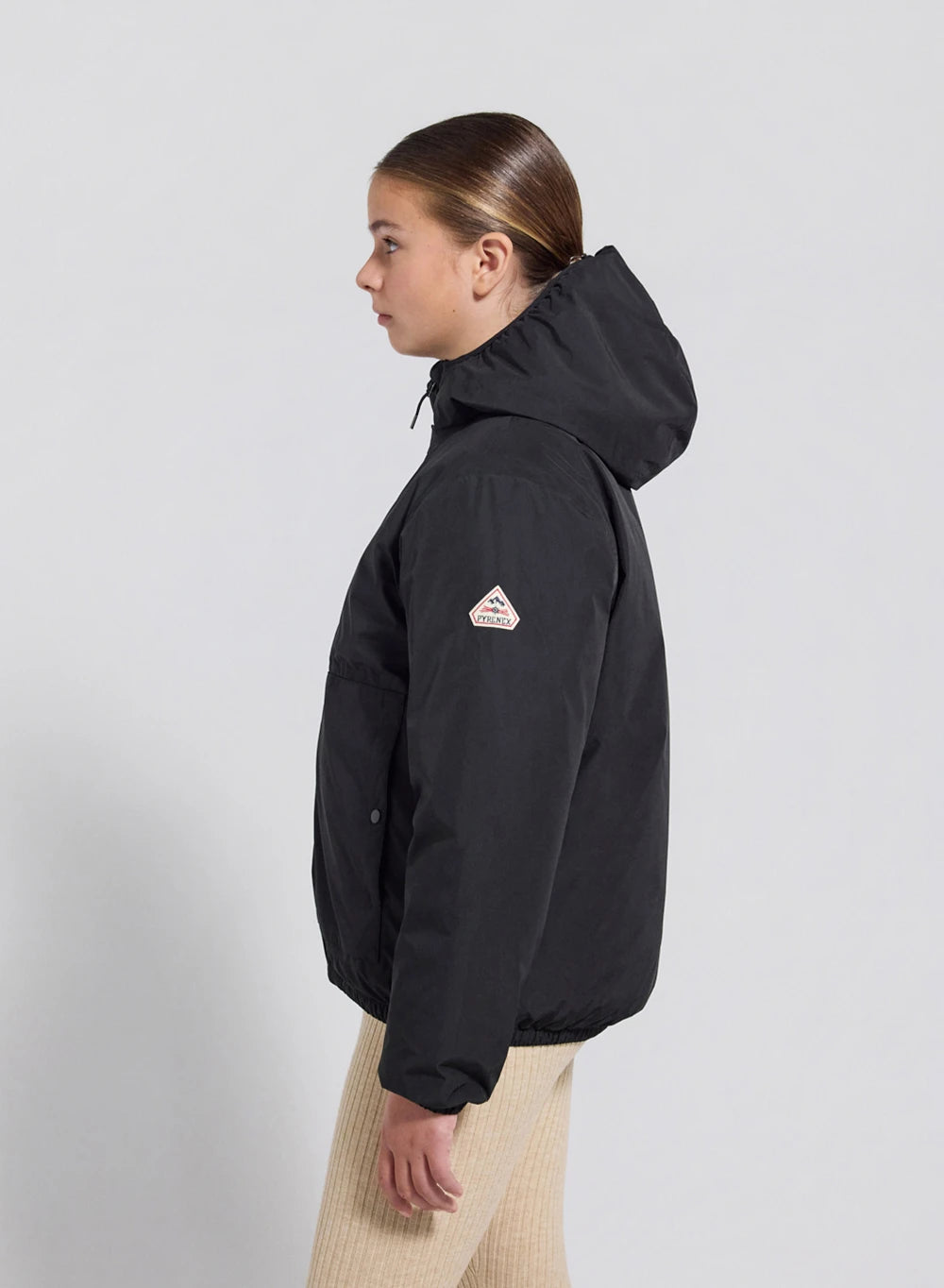 Blouson imperméable en duvet à capuche enfant Density noir
