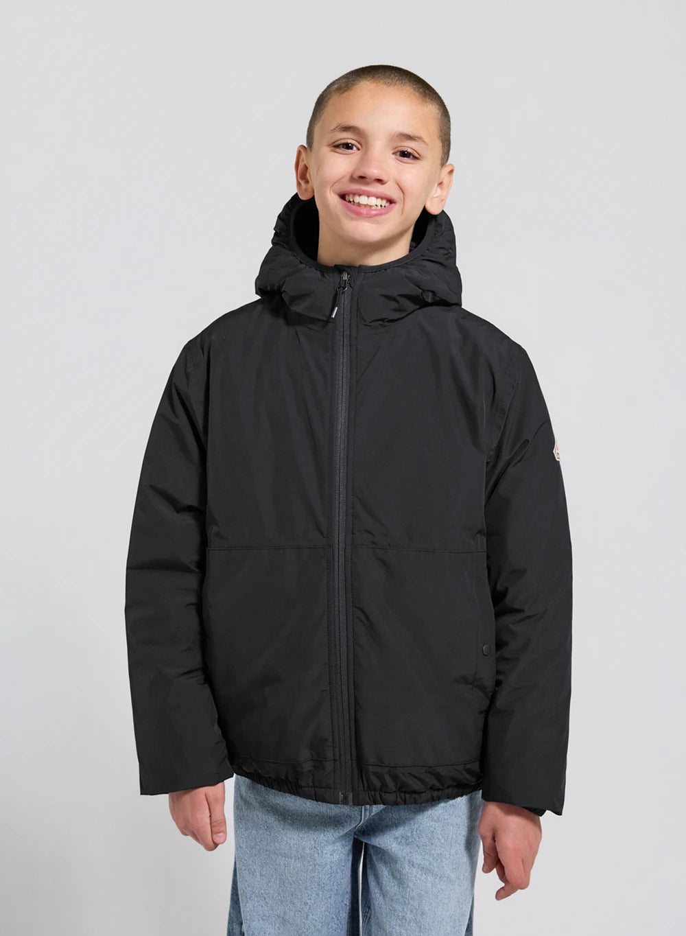 Blouson imperméable en duvet à capuche enfant Density noir