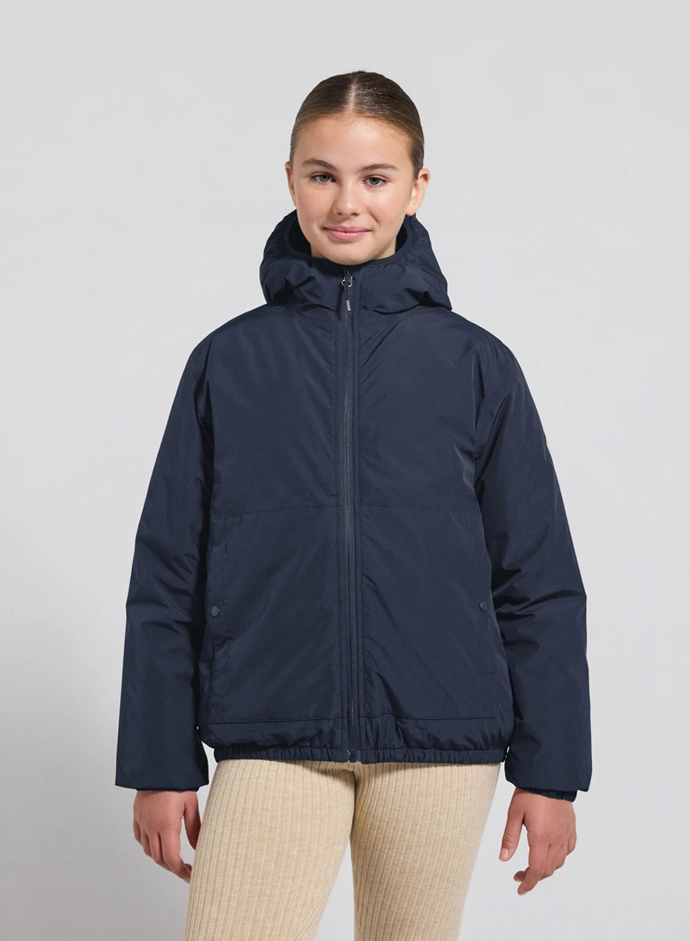 Blouson imperméable en duvet à capuche enfant Density bleu foncé