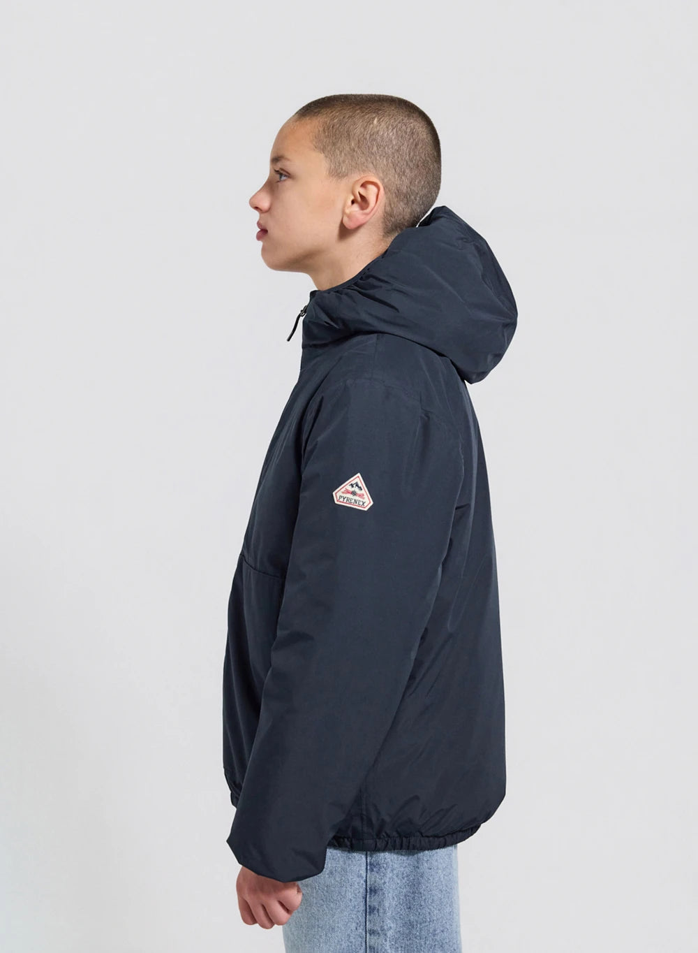Blouson imperméable en duvet à capuche enfant Density bleu foncé