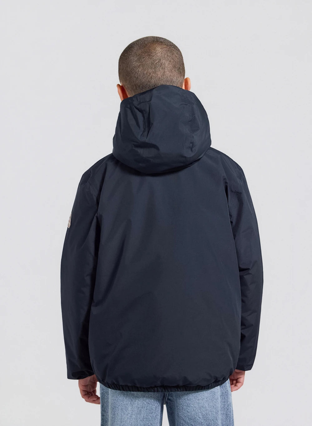 Blouson imperméable en duvet à capuche enfant Density bleu foncé