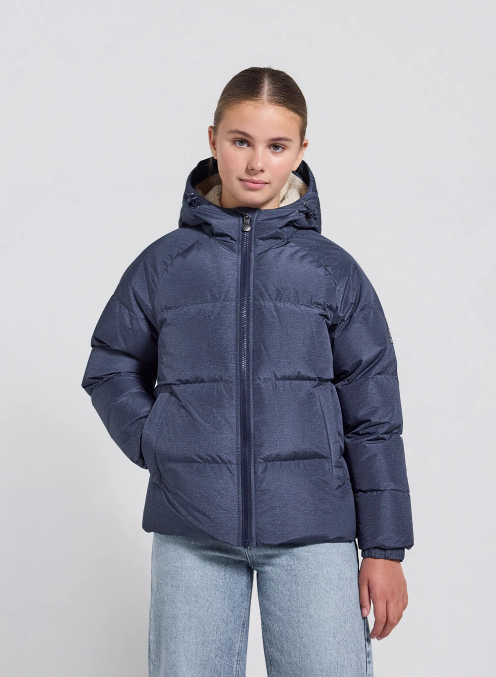 Doudoune à capuche Tartine & Chocolat x Pyrenex enfant Elie bleu denim-1