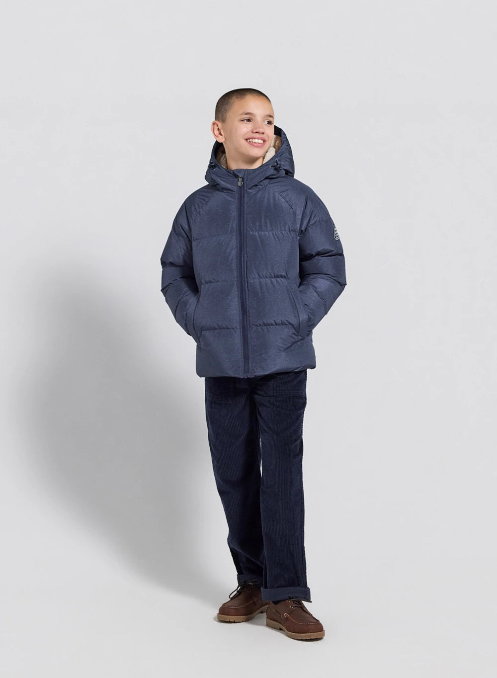 Doudoune à capuche Tartine & Chocolat x Pyrenex enfant Elie bleu denim