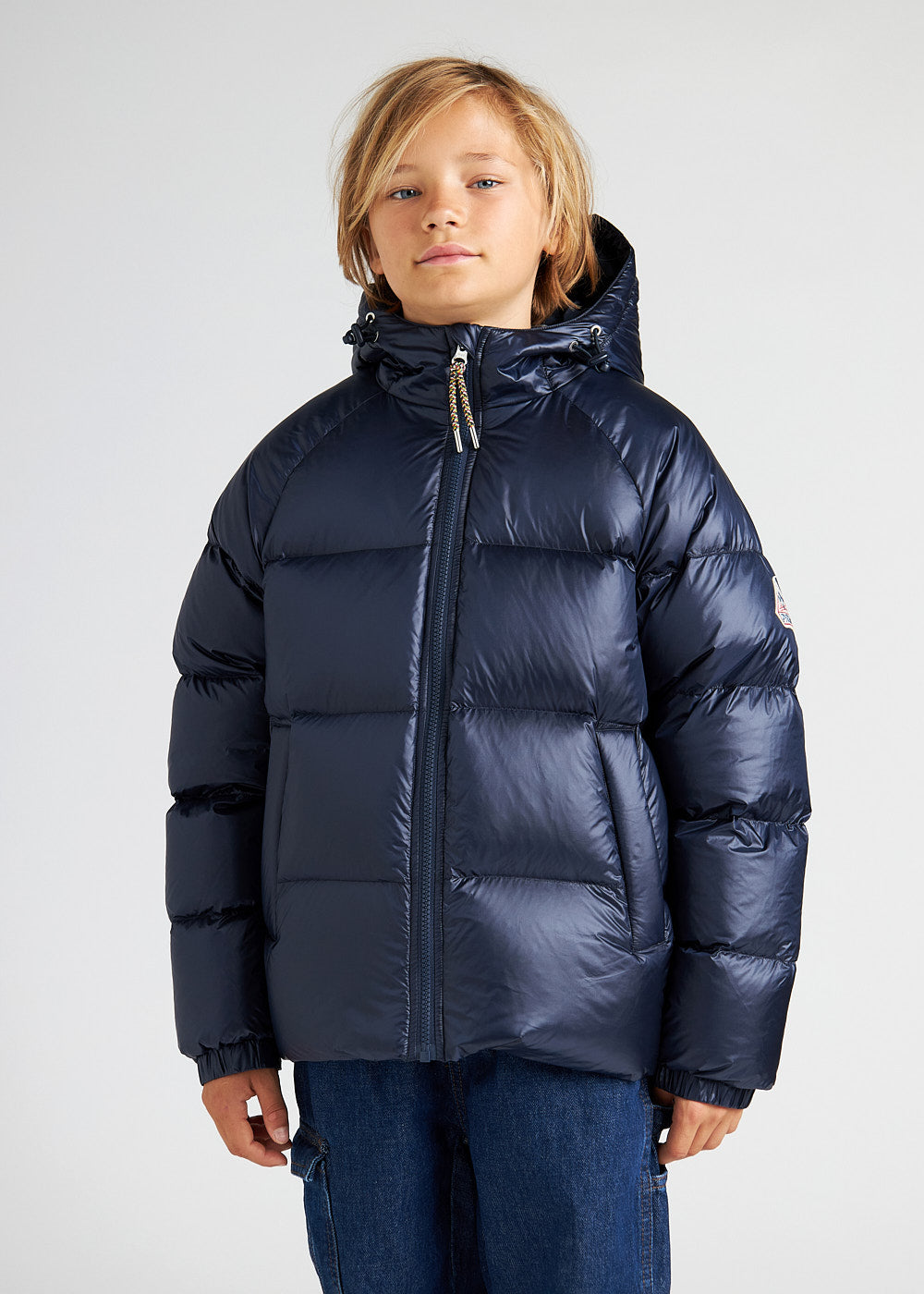 Kids' Pyrenex Sten hooded down jacket amiral-2