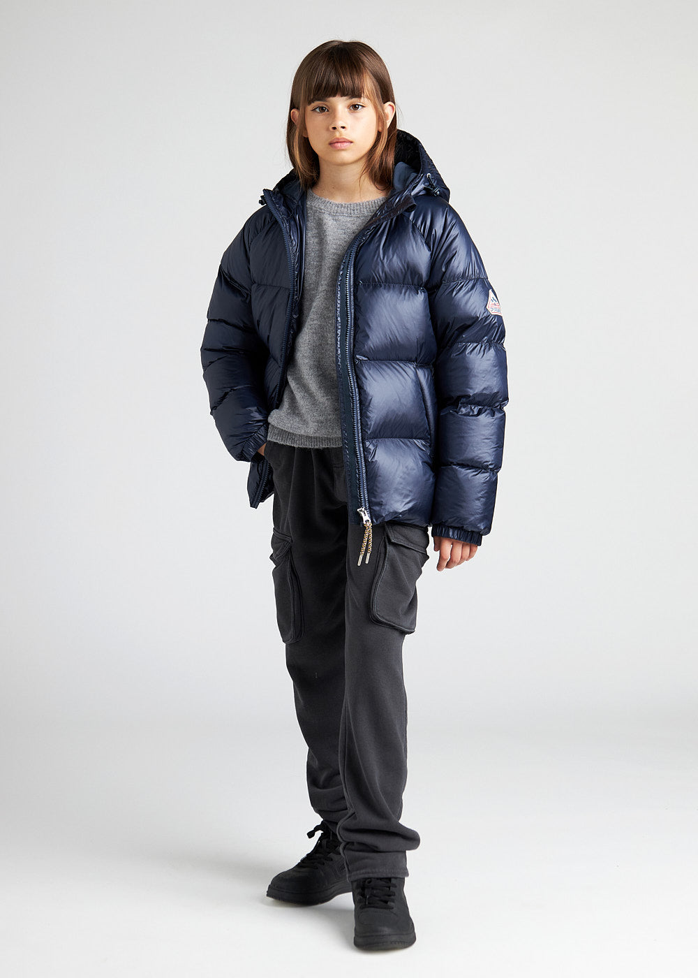 Kids' Pyrenex Sten hooded down jacket amiral-7